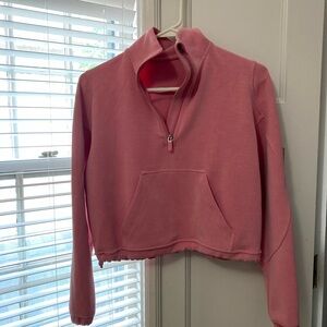 Lululemon Athletica Pink Half-Zip brushed softstreme half zip size 2